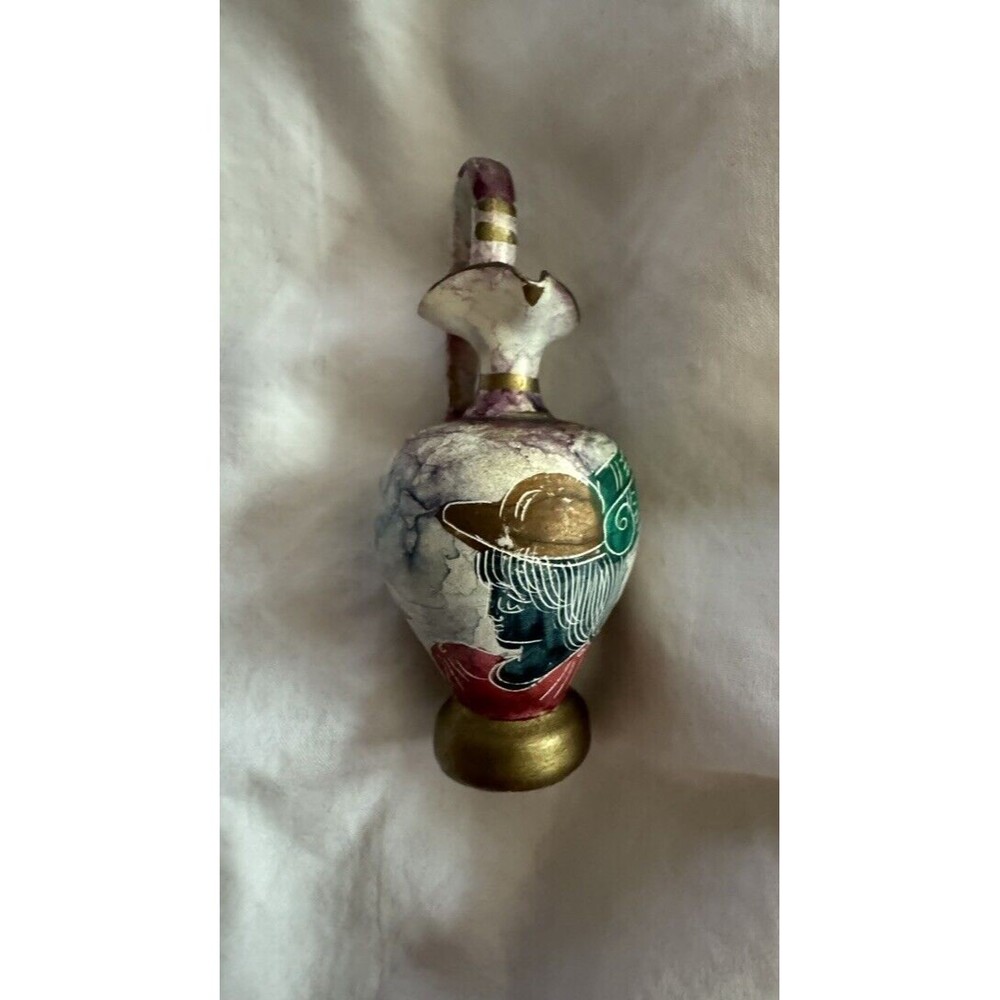 Mini Vintage Greek Minoan Art‎ Pottery Pitcher Vase Tiny Cute Wine Jug Dollhouse